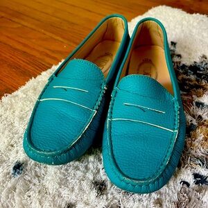 Tod’s Turquoise Colored Calfskin Loafers - size 7 | IT 37 (gently worn)